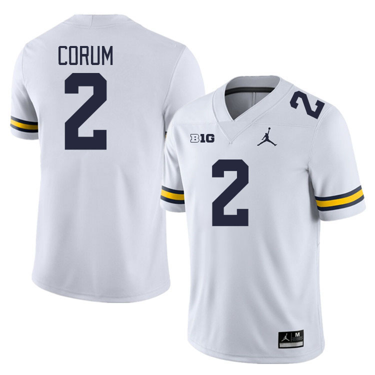 Michigan Wolverines #2 Blake Corum College Football Jerseys Stitched Sale-White